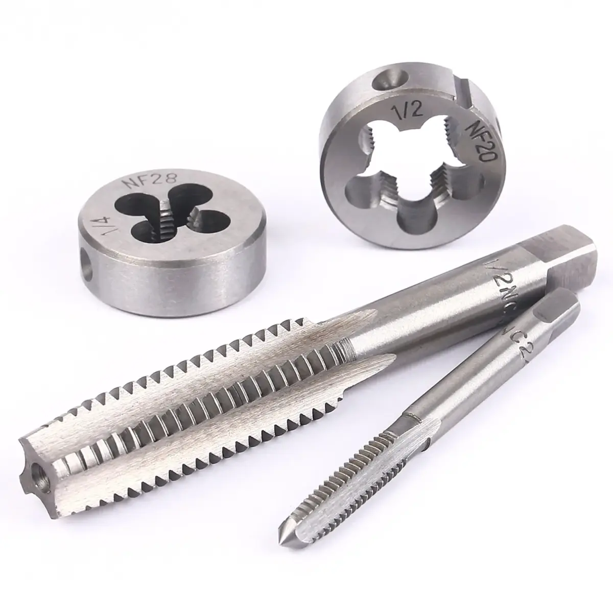 EFFICERE 60-Piece Tap and Die Set | Metric M3-M12 & SAE #4-1/2" Inch Threads | Includes 27 Taps, 27 Dies, Wrenches, Case - view 5