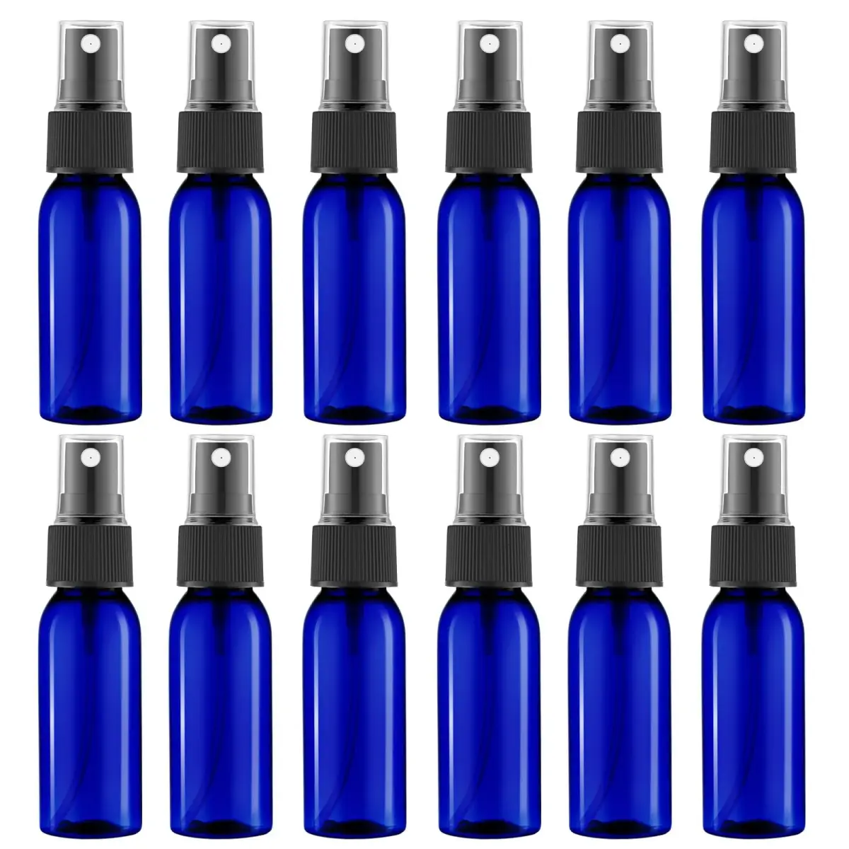 Lil Ray Blue 1 Oz (30ml) Plastic Fine Mist Spray Bottles (12-Pack) | TSA Approved Travel Size Containers - main product image