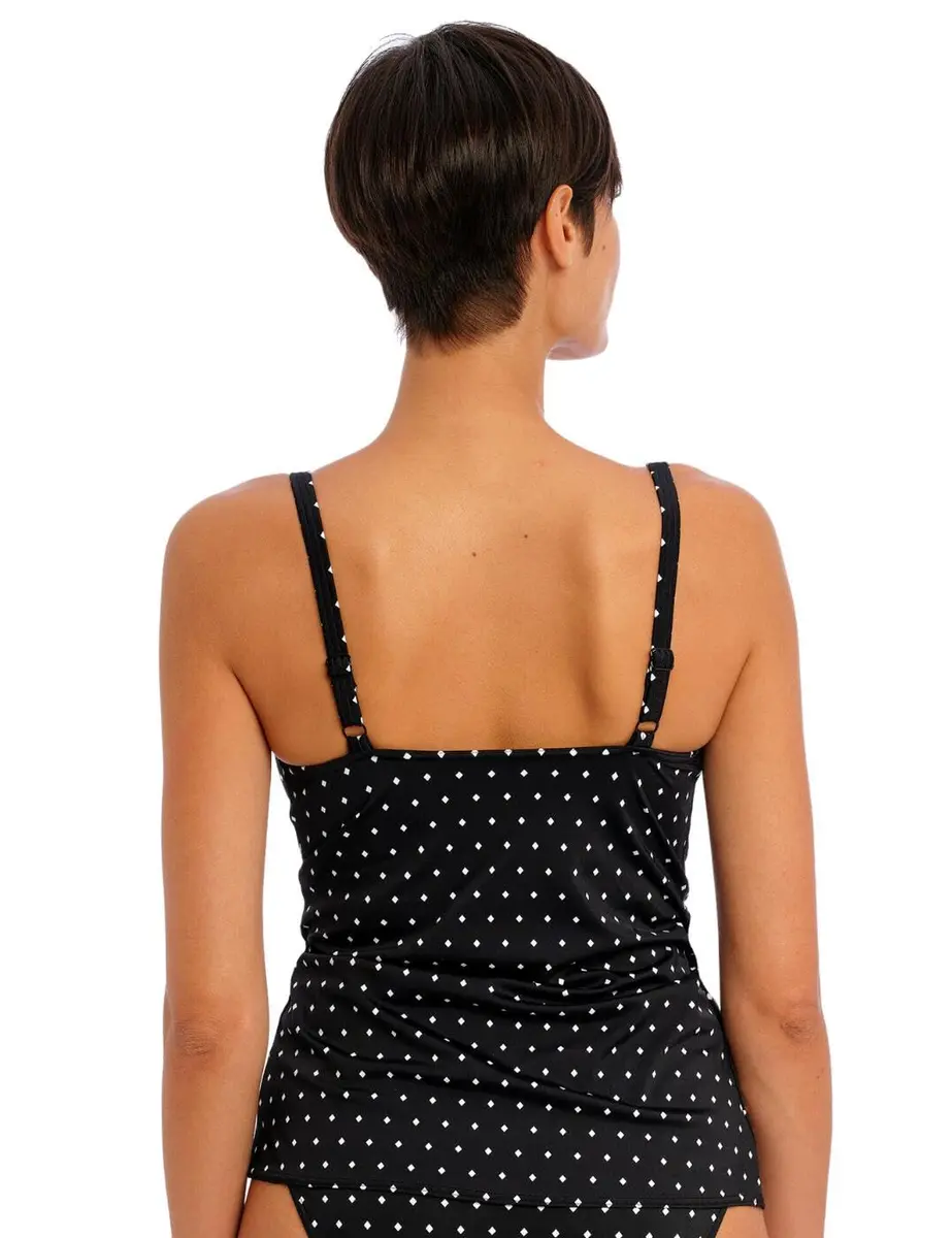 Freya Jewel Cove Underwire Plunge Tankini 36G Black | Classic Support & Style - view 2