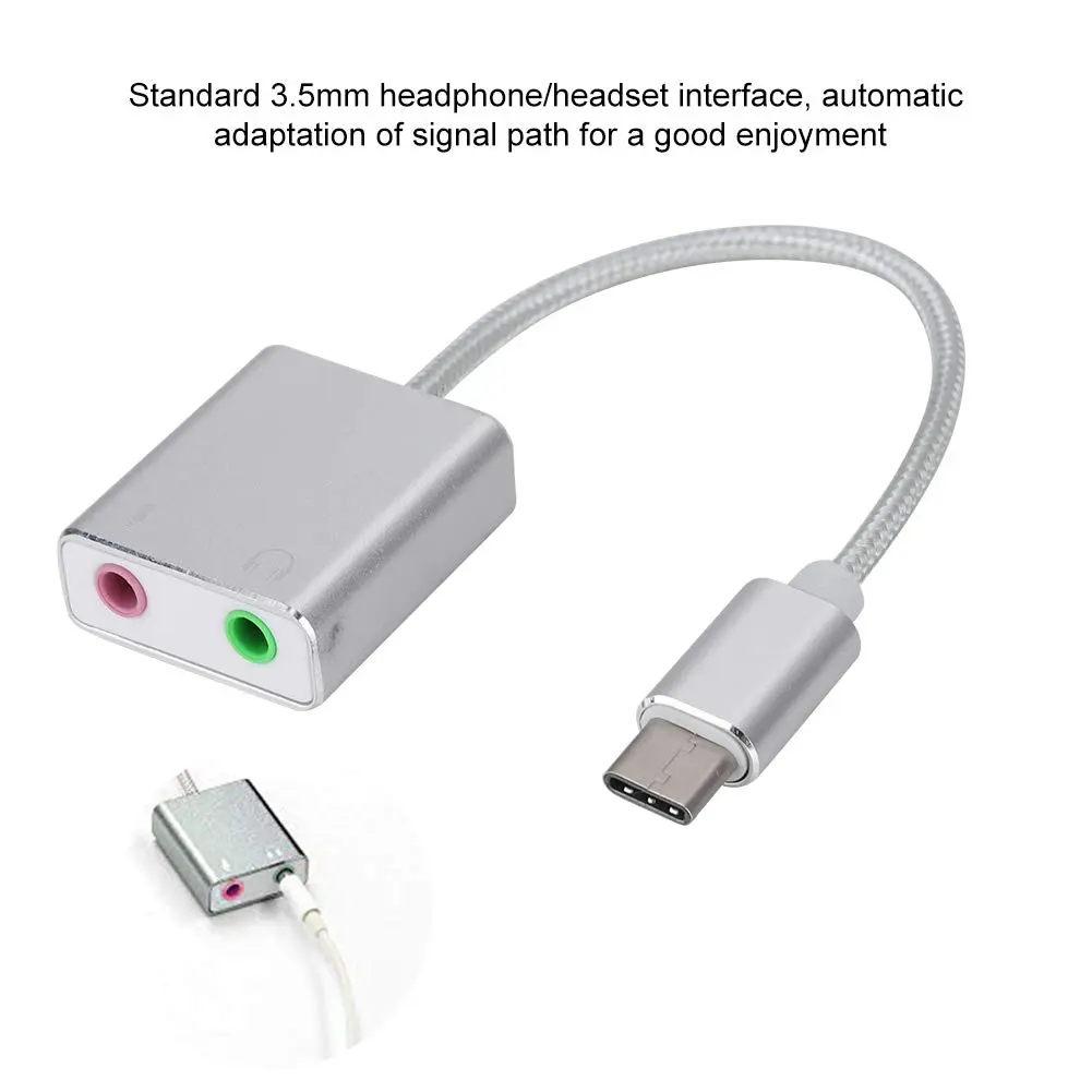 Pomya Aluminum Alloy Type-C Stereo Audio Adapter External Sound Card | 48kHz Sample Rate - view 5