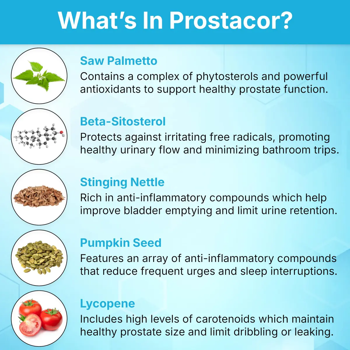 Prostacor Natural Prostate Support Supplement for Men, Vegan, Gluten-Free 30 Count (Pack of 1) | Supports Healthy Urine Flow, Fewer Urges, Bladder Control, and Uninterrupted, Restful Sleep Through the Night - view 5