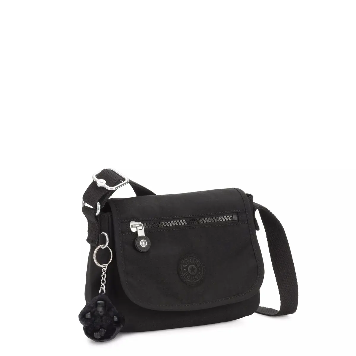 Kipling Sabian Mini Crossbody Bag Lightweight Small Nylon Purse in Black - view 5
