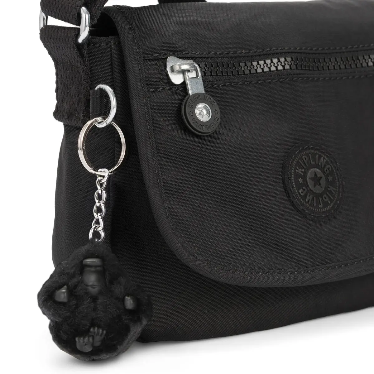 Kipling Sabian Mini Crossbody Bag Lightweight Small Nylon Purse in Black - view 8