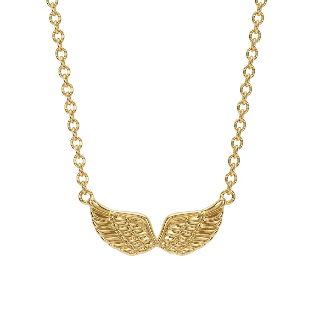 MEVECCO Dainty Angel Wings Necklace for Women | 18K Gold Plated Brass, 40.4 cm (15.7 in) Chain with 5 cm (2 in) Extender - view 8
