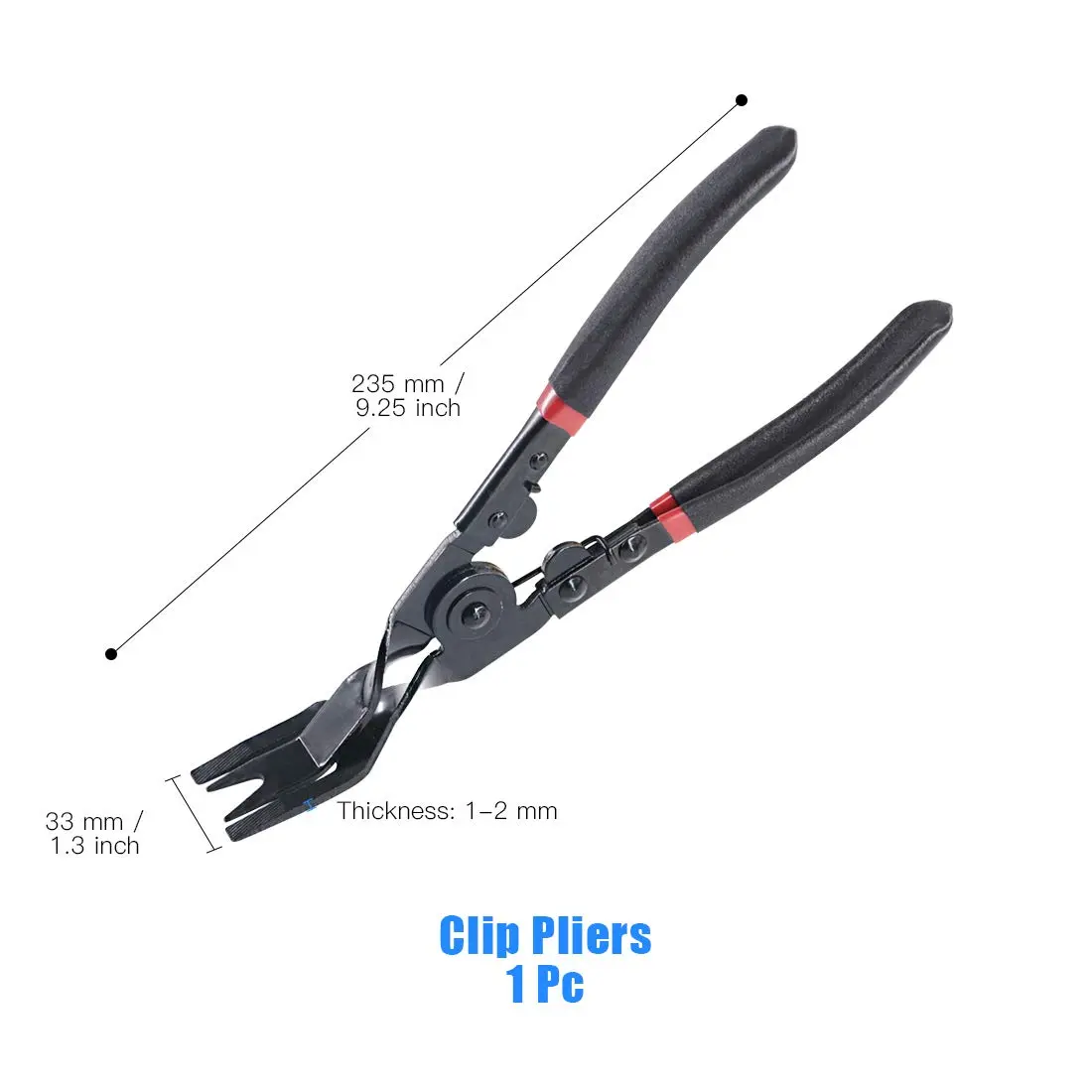 Glarks Universal Auto Door Car Upholstery Trim Clip Removal Plier Tool 23cm | Durable Carbon Steel, Ergonomic Handle - view 2