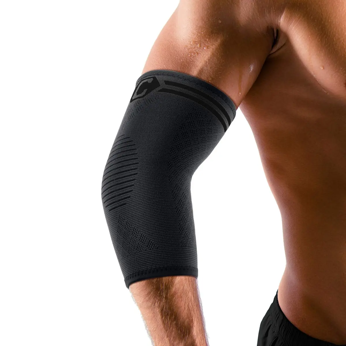 CAMBIVO Elbow Brace Compression Sleeve 2 Pack, Tennis & Golfer's Elbow Support, Large (20cm/7.8in) - main product image