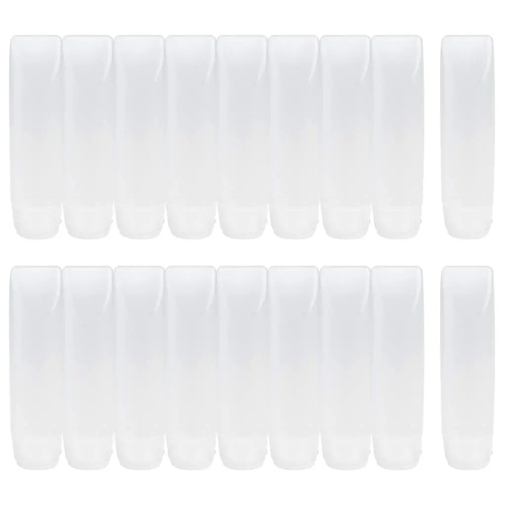 Nydotd 18 Pack 30ml (1oz) Clear Plastic Squeeze Bottles with Flip Caps | TSA Approved Travel Containers for Liquids - main product image