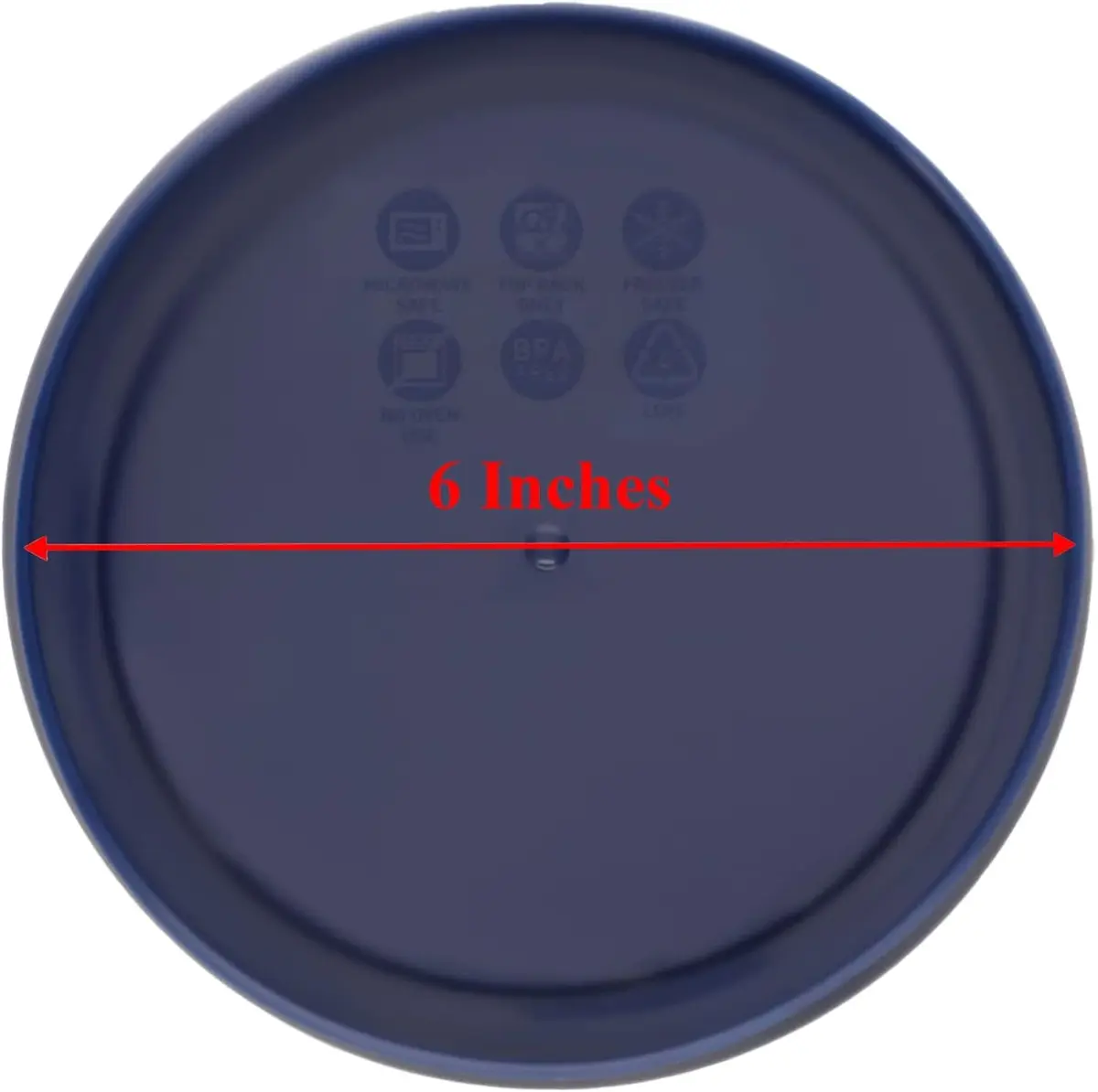 Pyrex 7201-PC 4-Cup Blue Food Storage Lid (4-Pack) 16.7cm x 16.7cm | Airtight Seal for Pyrex Bowls - view 2