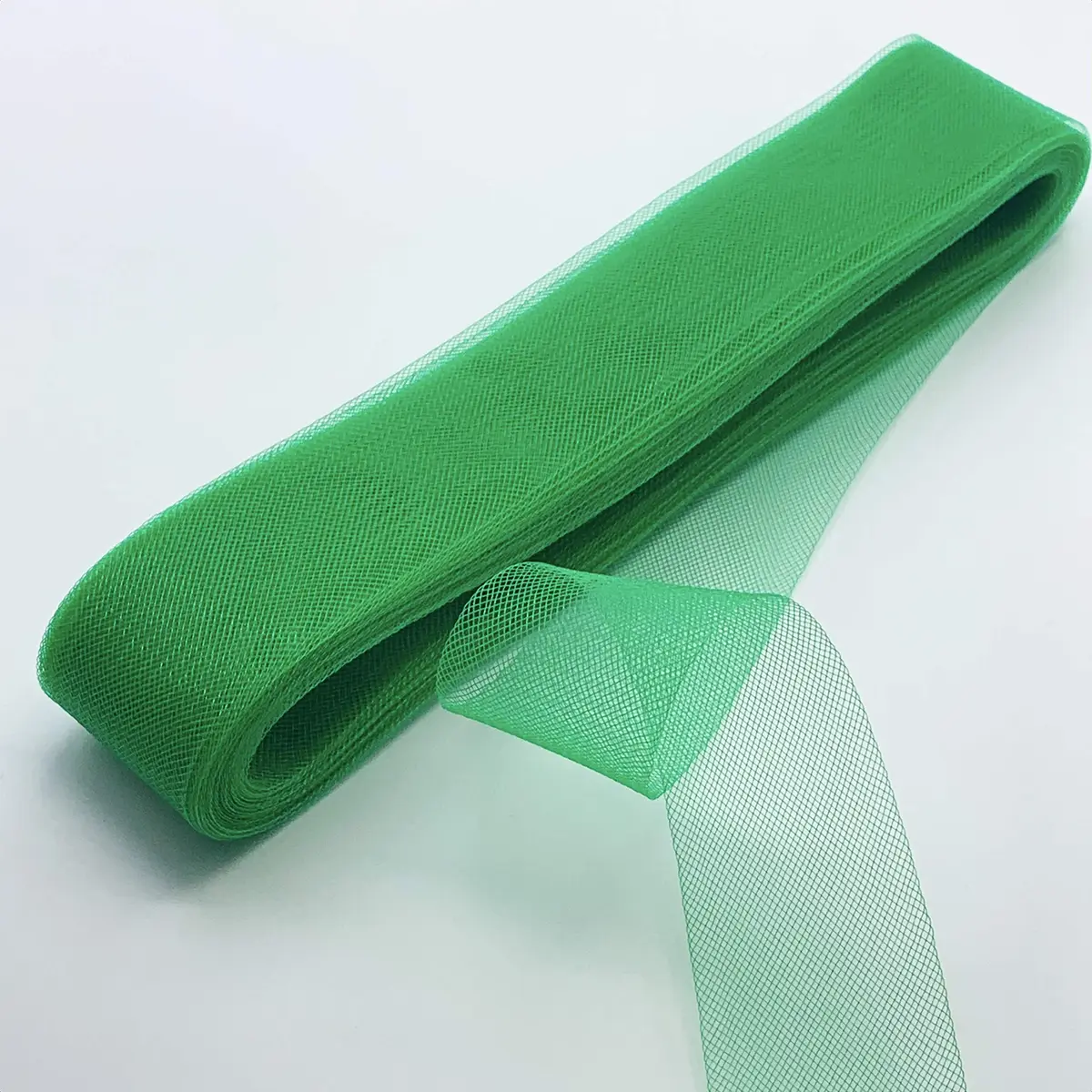 Top Trimming 2" Soft Horsehair Braid | 22 Yards, Green, Washable, Perfect for Garments & Millinery - main product image