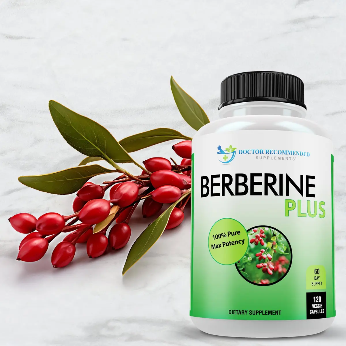 DOCTOR RECOMMENDED SUPPLEMENTS Berberine Plus 1200mg | 120 Veggie Capsules with Royal Jelly for Healthy Support - view 4