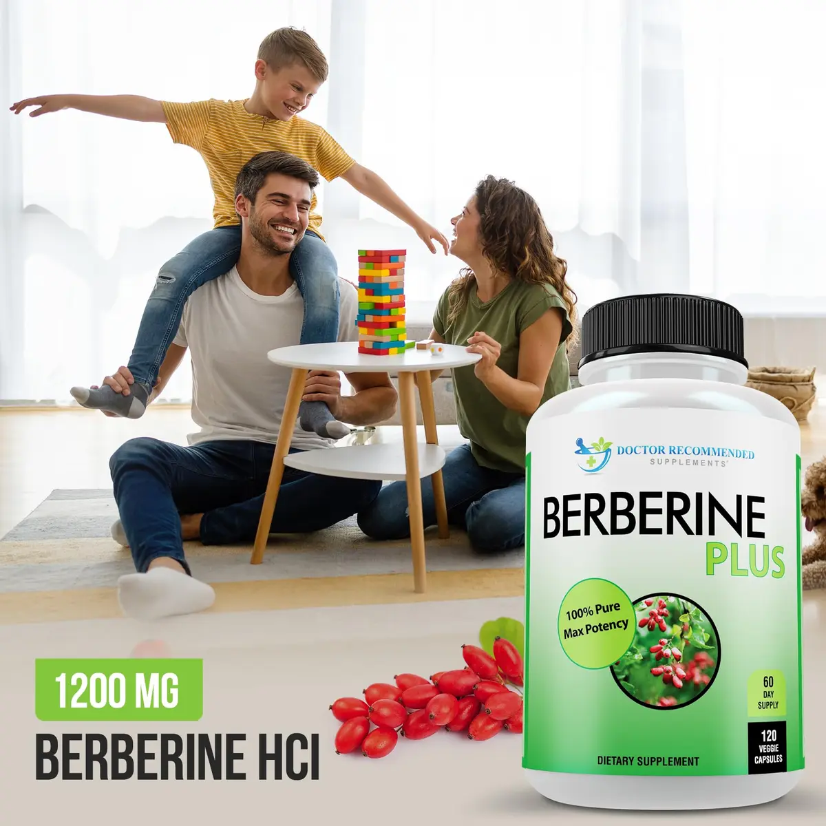 DOCTOR RECOMMENDED SUPPLEMENTS Berberine Plus 1200mg | 120 Veggie Capsules with Royal Jelly for Healthy Support - view 3