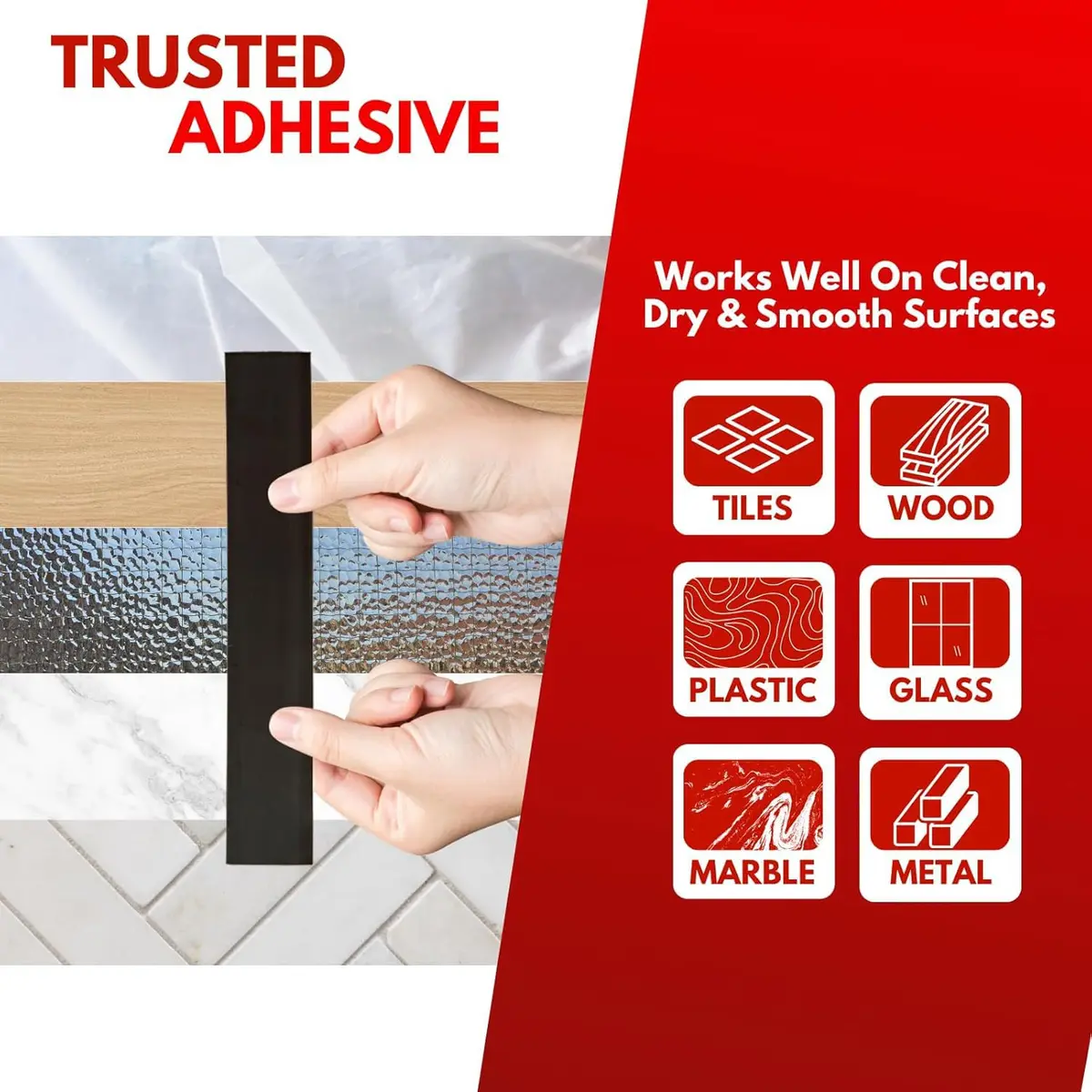NextClimb Magnetic Tape Strips with Adhesive Backing | Strong Adhesive Magnets for Crafts | Flat No-Roll Flexible Sticky Magnet Sheet Stickers for Wall, Whiteboard, Fridge (20 Tape Strips - 6" / 15.24 cm) - view 4