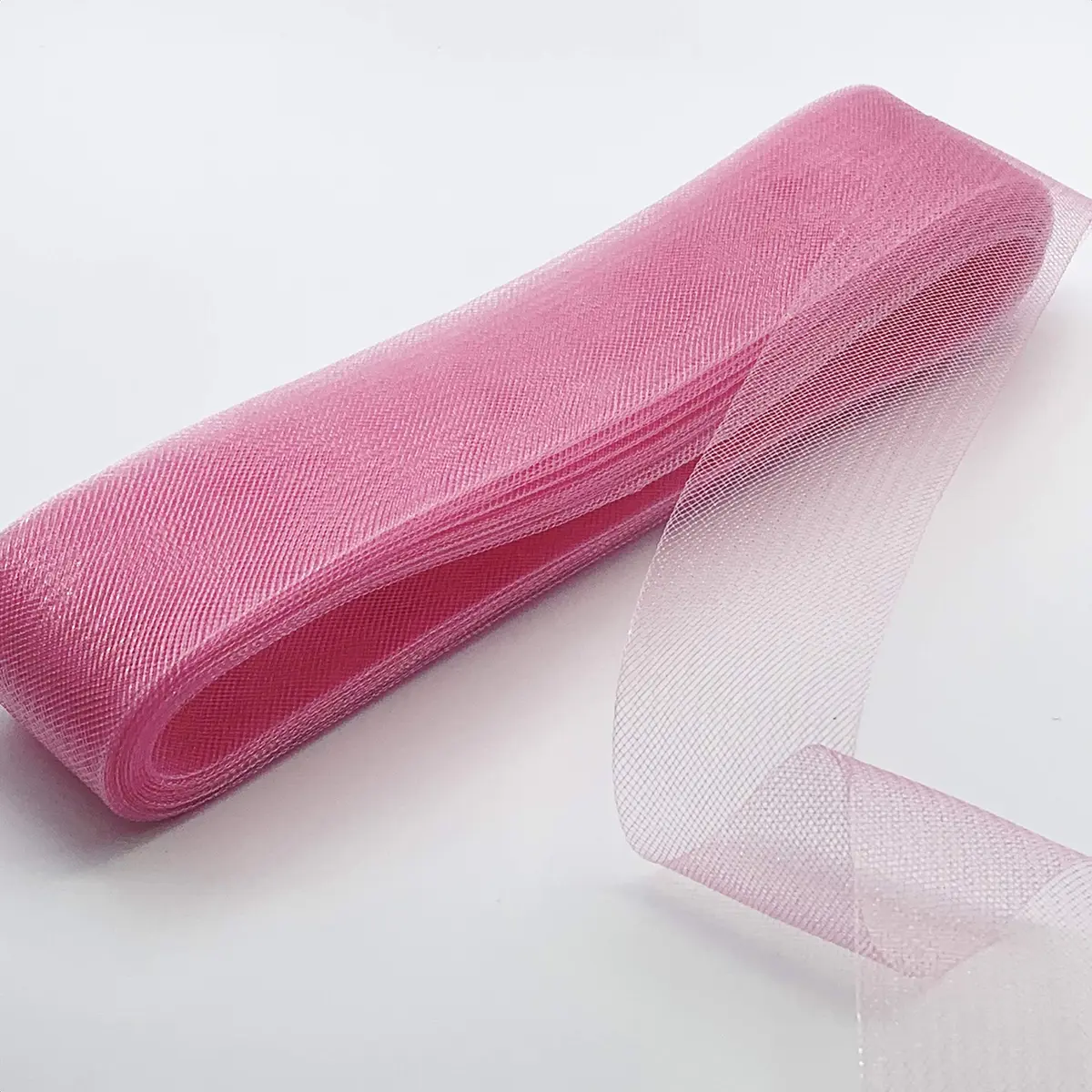 Top Trimming 2" Soft Horsehair Braid in Rose Pink | Hem Stiffener & Lift for Garments, Hats, Veils - main product image