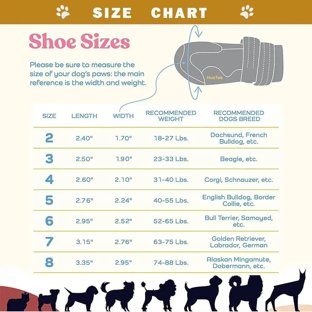 PK.ZTopia Waterproof Dog Boots Size 7 3.15"x2.95" (Black, 4PCS) | Rugged Anti-Slip Sole for Outdoor Adventures - view 5