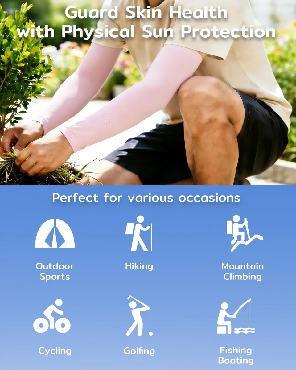 KMMIN Arm Sleeves UV Protection Sleeves for Men & Women | UPF 50 Sunblock, Cooling & Breathable (Middle) - view 7