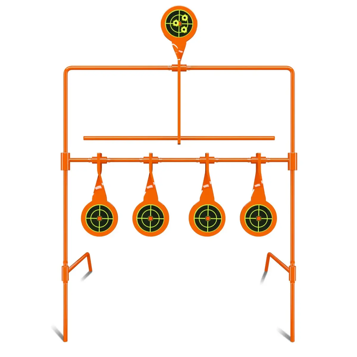 Highwild .22 Caliber Auto Resetting Steel Target with 2.5" Shooting Plates | Neon Orange - main product image