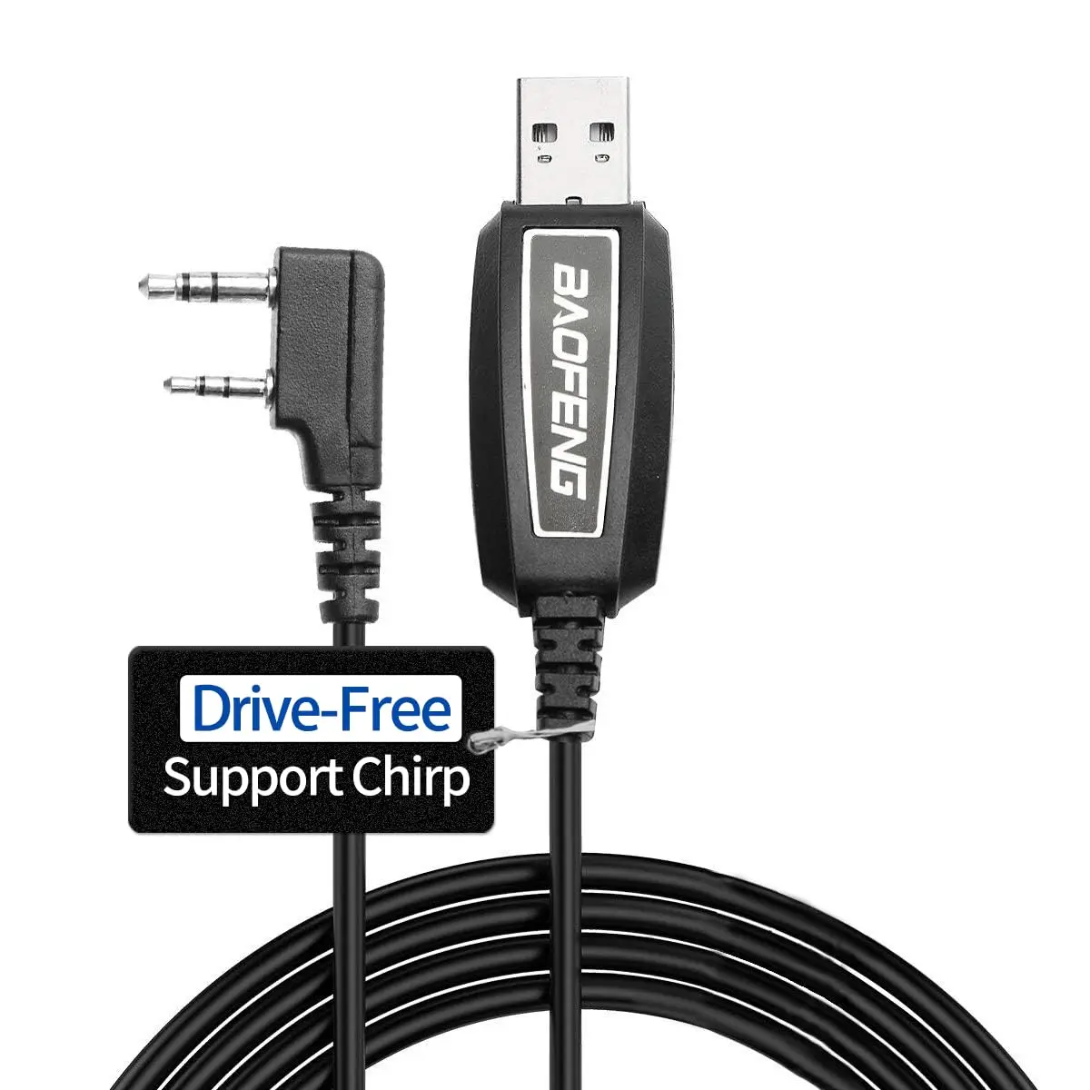 BAOFENG USB Programming Cable PL2303 Support Chirp Compatible UV-5R Mini, BF-F8HP, UV-5G Plus, GM-15Pro, UV-82, UV-5R, GM21, T18 Quansheng, Driver - main product image
