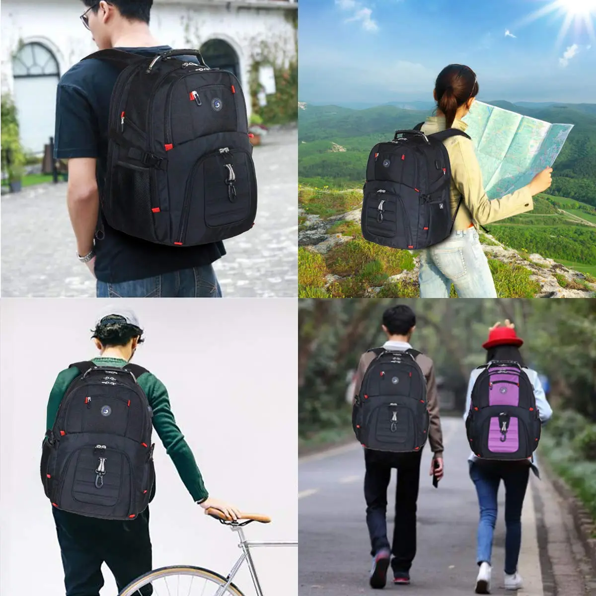 SHRRADOO Extra Large Travel Laptop Backpack for Men, Work College Backpacks | 50L Capacity, Fits 17 Inch Laptops - view 7