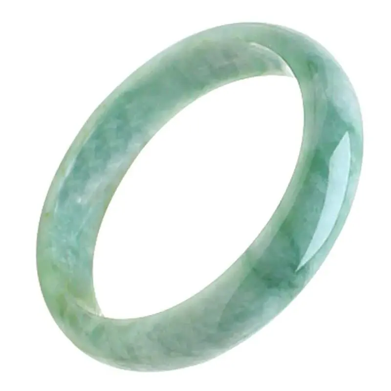 Zimlove Natural Jade Bangle Bracelet 62mm | Chinese Style Green Hand Jade Bracelets - view 6