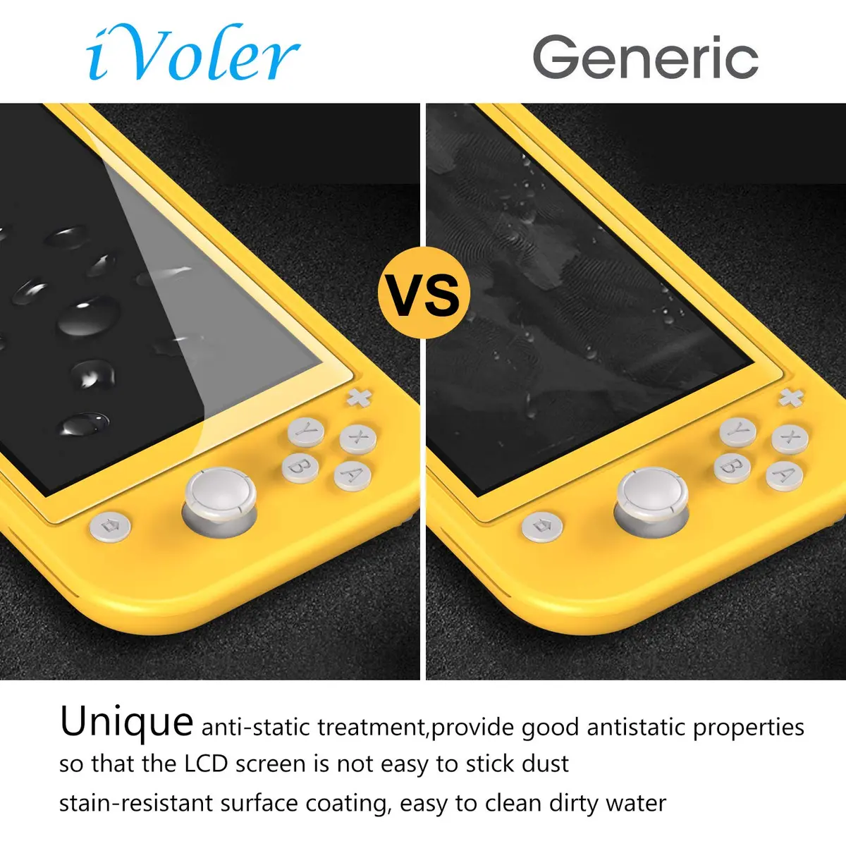 ivoler 4 Pack Screen Protector Tempered Glass for Nintendo Switch Lite, Transparent HD 9H Hardness | Clear Anti-Scratch Bubble-Free Fit - view 6