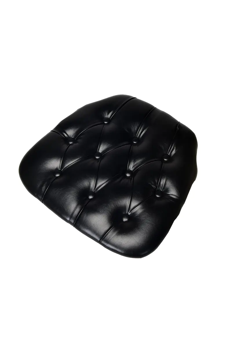 Commercial Seating Products Indoor/Outdoor Black Tufted Vinyl Cushions (Set of 6) | Durable Foam & Vinyl Seat Cushions - view 2