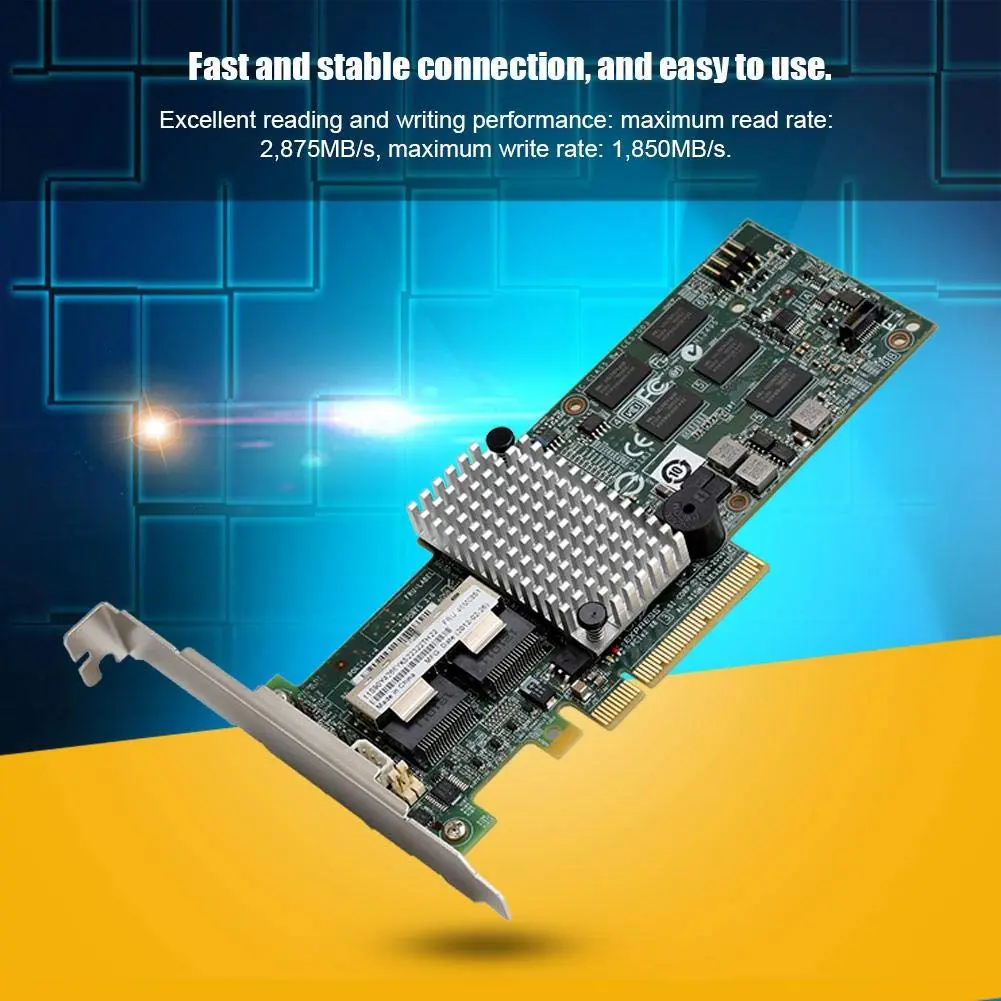FOSA SAS Controller Card PCIe x8 6Gb/s 8 Port Storage Array for Servers | High-Performance RAID - view 3