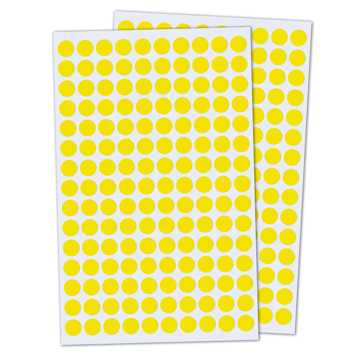 TownStix 3000 Pack, 0.375" Round Dot Stickers Circle Labels - Yellow | Self-Adhesive, Paper, 3/8 inch - main product image