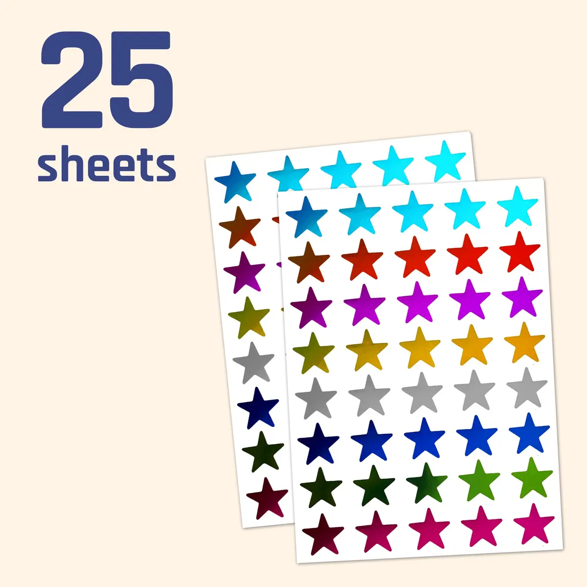 TownStix Star Metallic Stickers 1000 Pack | 8 Colors, 0.6" Diameter, Permanent Adhesive - view 3