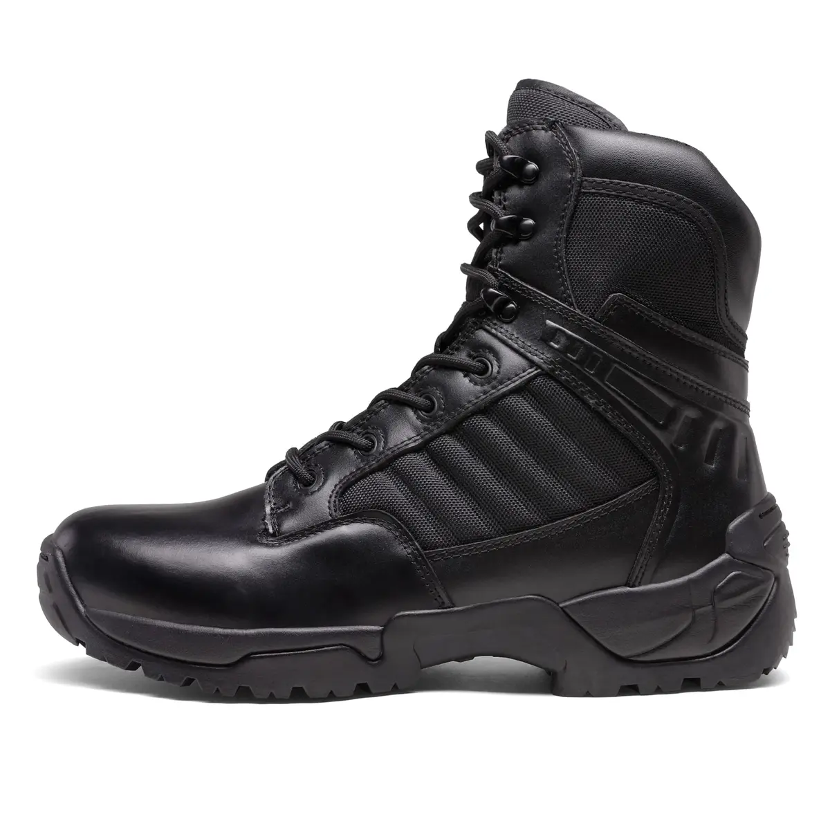 NORTIV 8 Men's Black Tactical Work Boots with Side Zipper, 8 US (26.1 cm) - view 5