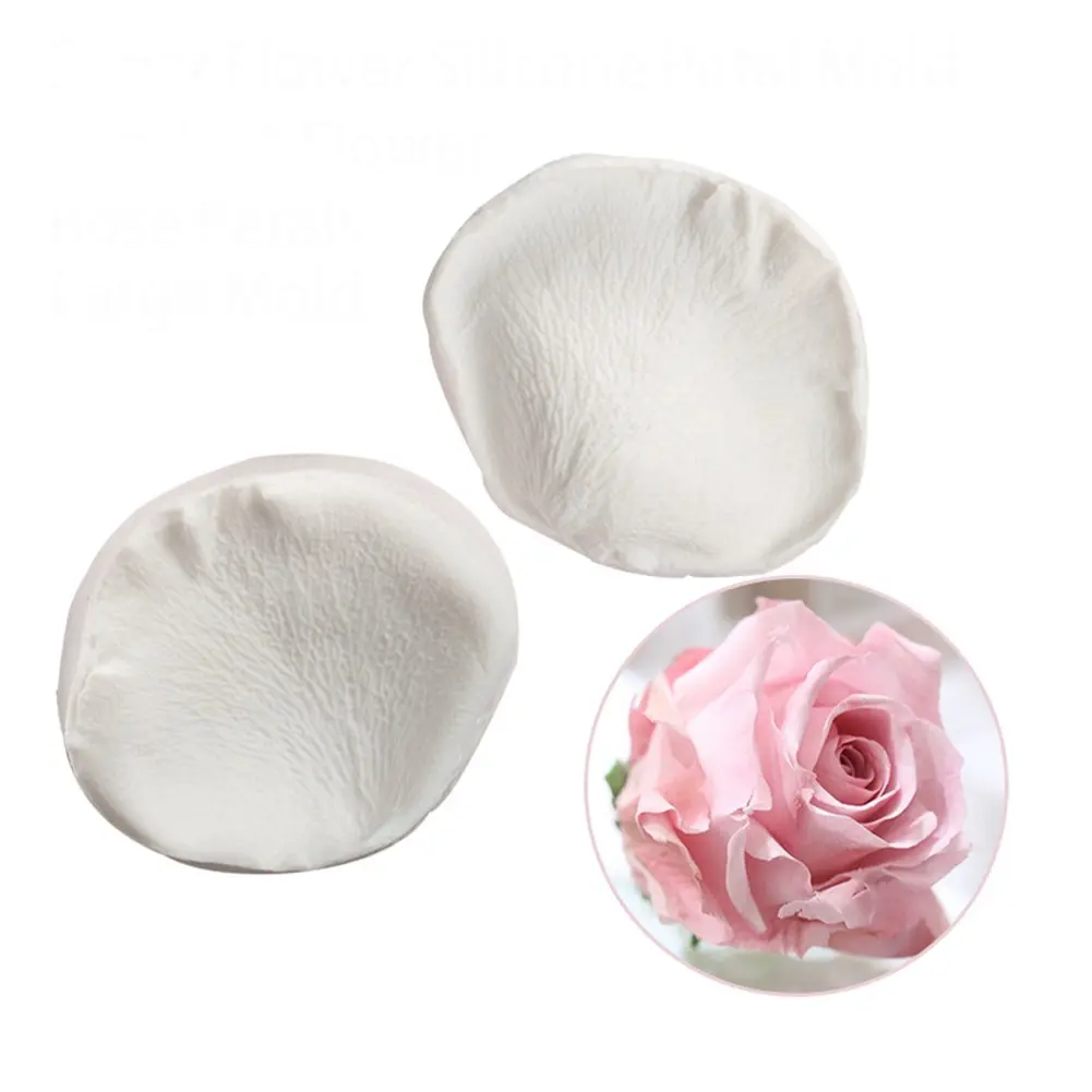 KALAIEN Rose Cutter Set & Petal Fondant Mold 12 Pcs | 2 Silicone Molds & 10 Stainless Steel Cutters for Cake Decorating - view 9