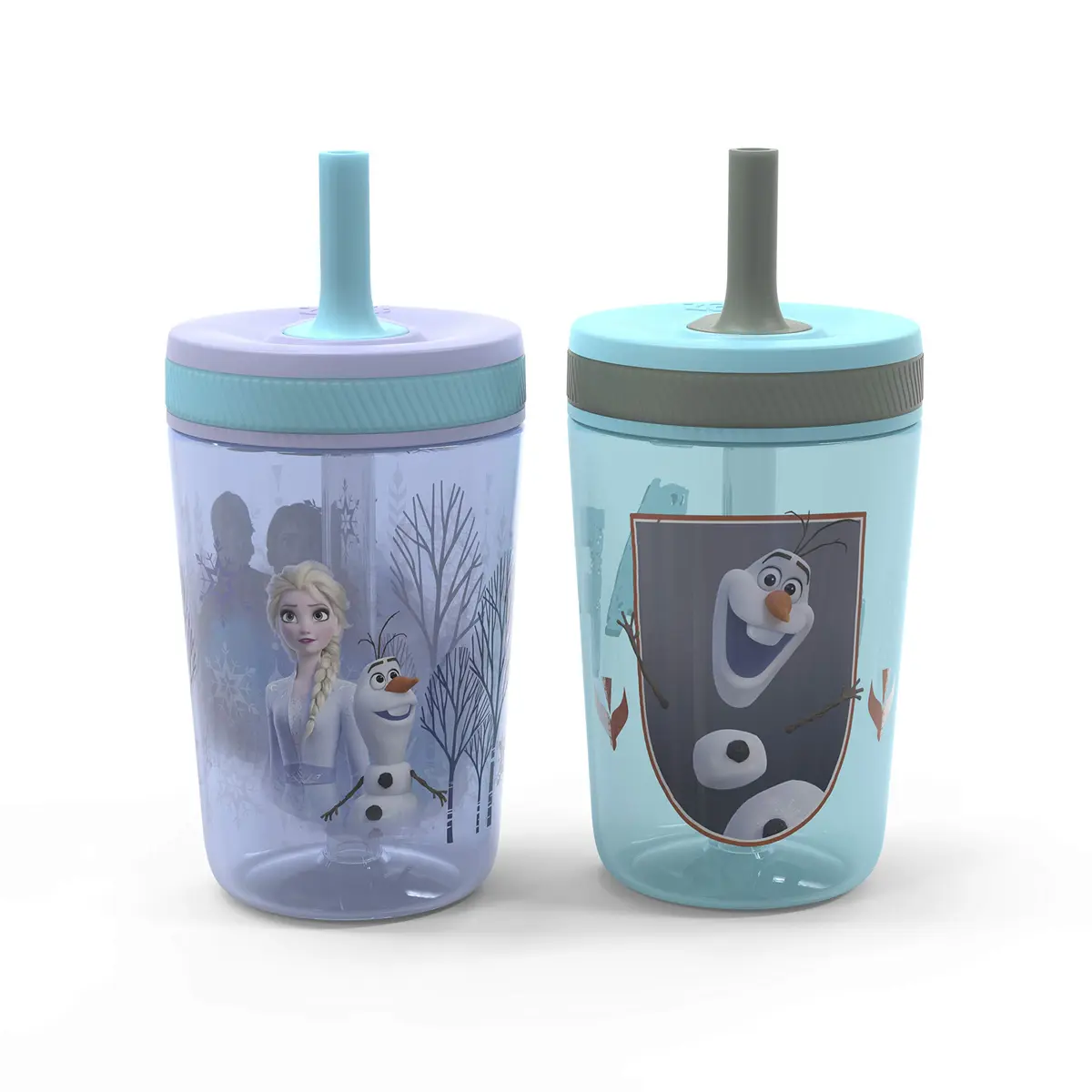 Zak Designs Disney Frozen II Kelso Tumbler Set, Leak-Proof 15 oz | Durable Plastic & Silicone Kids Bundle - main product image