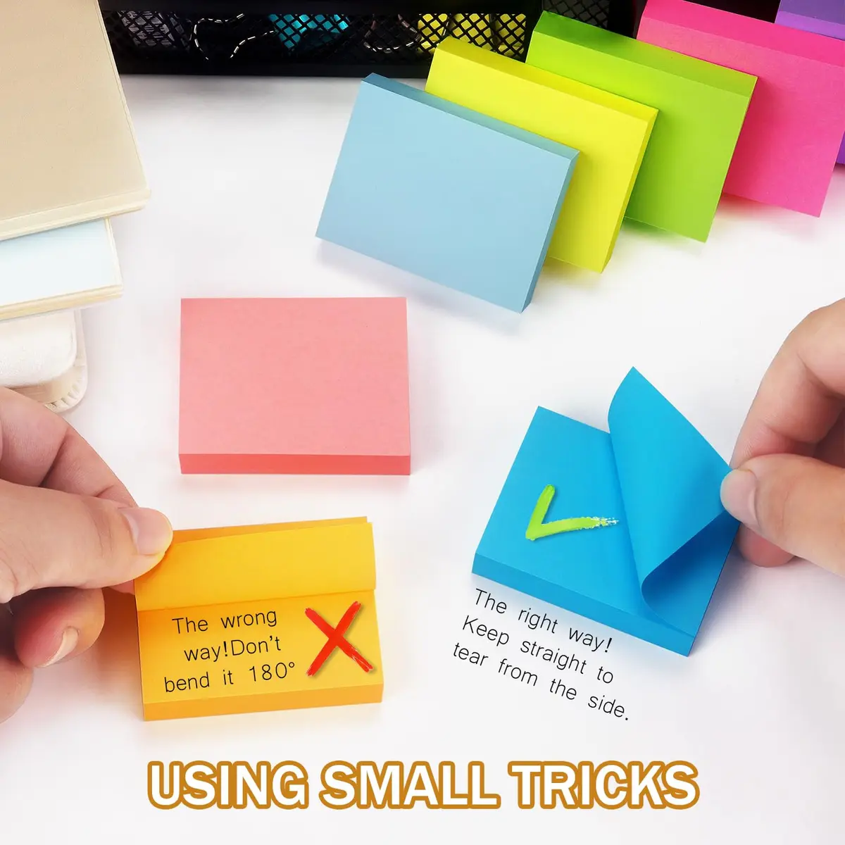 Winner Aura Self-Stick Notes 1.5x2 in | Bright Colors, Reusable, 24 Pads - view 5
