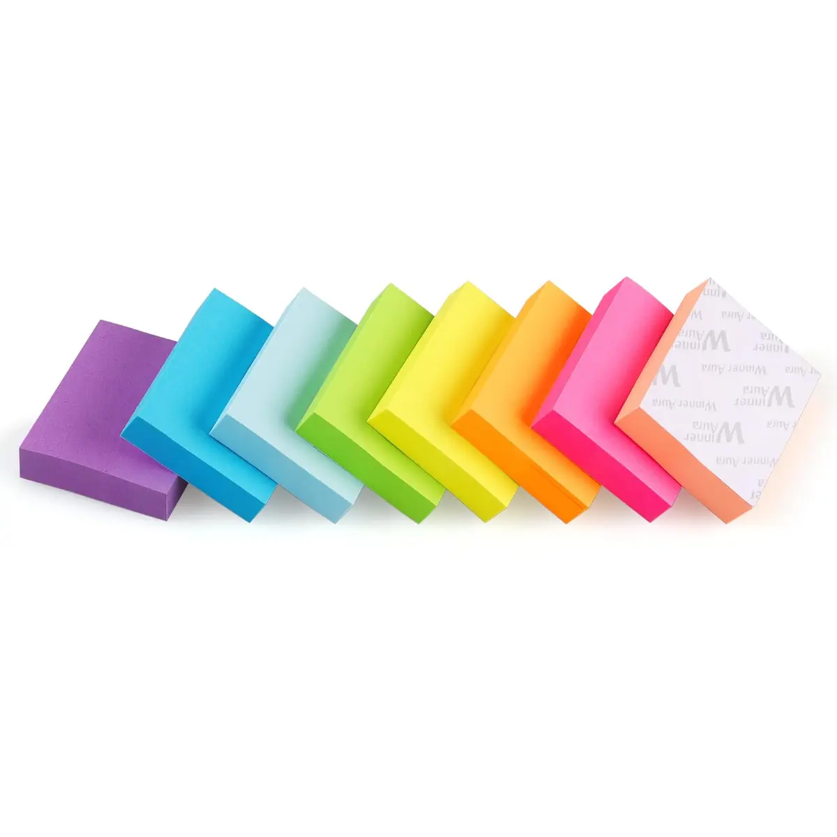 Winner Aura Self-Stick Notes 1.5x2 in Bright Colors Pack of 8 | Reusable & Easy Notice - view 4