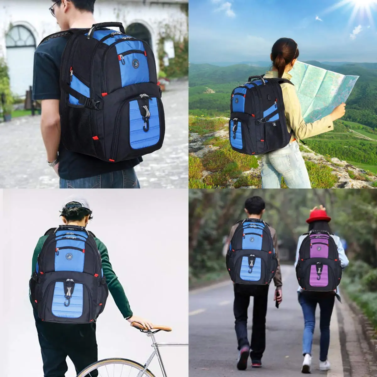 SHRRADOO Large Travel Laptop Backpack for Women, Work College Backpacks | 50L Capacity, Water-Resistant, Fits 17 Inch Laptops - view 6