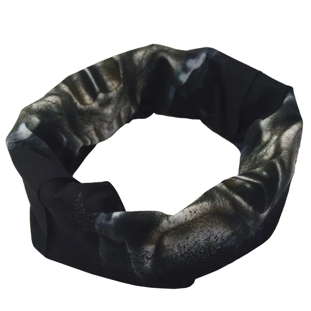 Obacle Skull Brown Face Half Mask for Dust, Wind, UV Sun Protection - Seamless 3D Tube Bandana - view 4