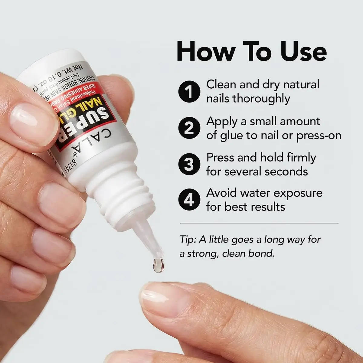 CALA Super Nail Glue for Broken Nails, 0.10 Fl Oz (Pack of 3) | Professional Quick Dry Adhesive - view 3