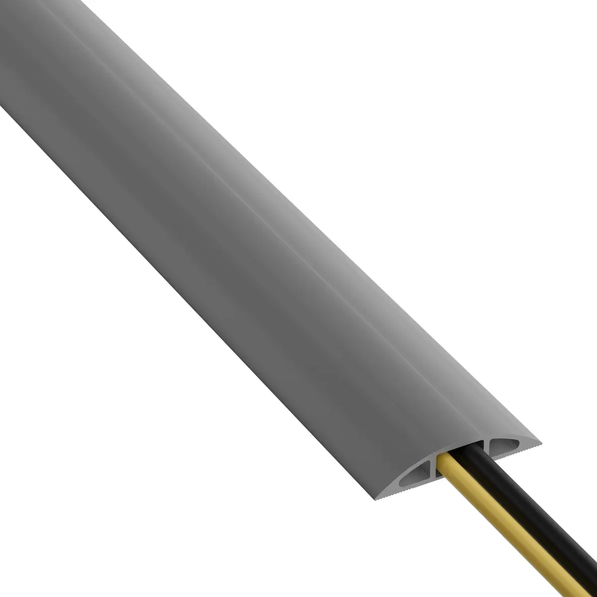 D-Line Gray Floor Cord Cover 900cm (30ft) | Heavy Duty Cable Management Solution for Wires on Floor - main product image