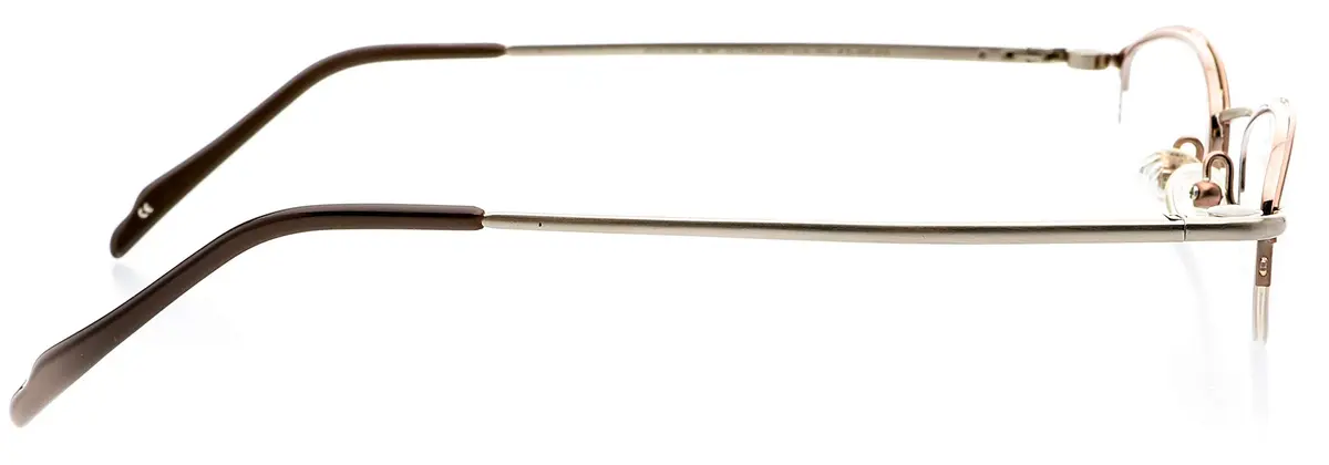Hit Notion Oval Semi-Rimless Eyeglass Frames Pewter Bronze 46-19-140mm | Lightweight Monel Metal for All-Day Comfort - view 3