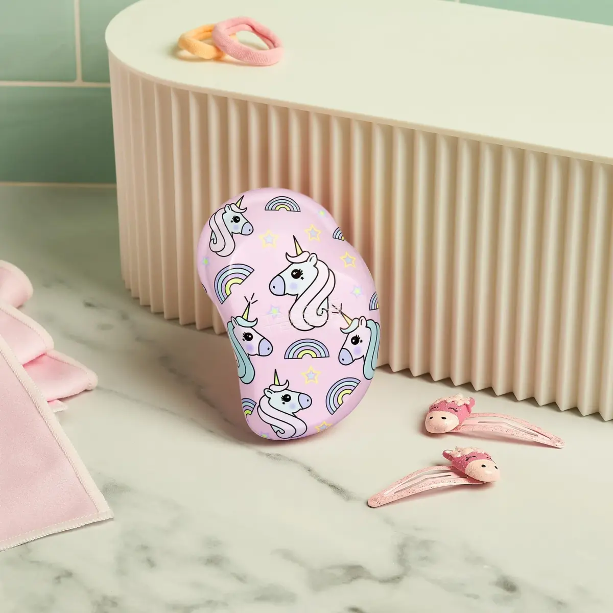 Tangle Teezer Original Detangler Mini Hair Brush for Kids, Unicorn Magic | Detangles Wet or Dry Hair - view 6