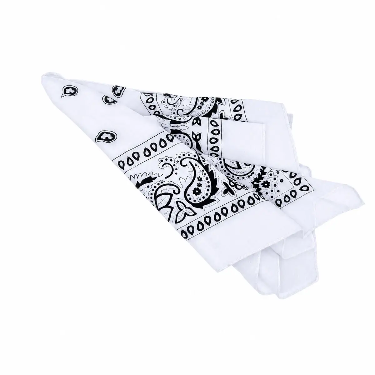 Motique Accessories Extra Large Solid Paisley Bandana 68cm x 68cm | 100% Cotton for Hair, Neck, Head - view 5