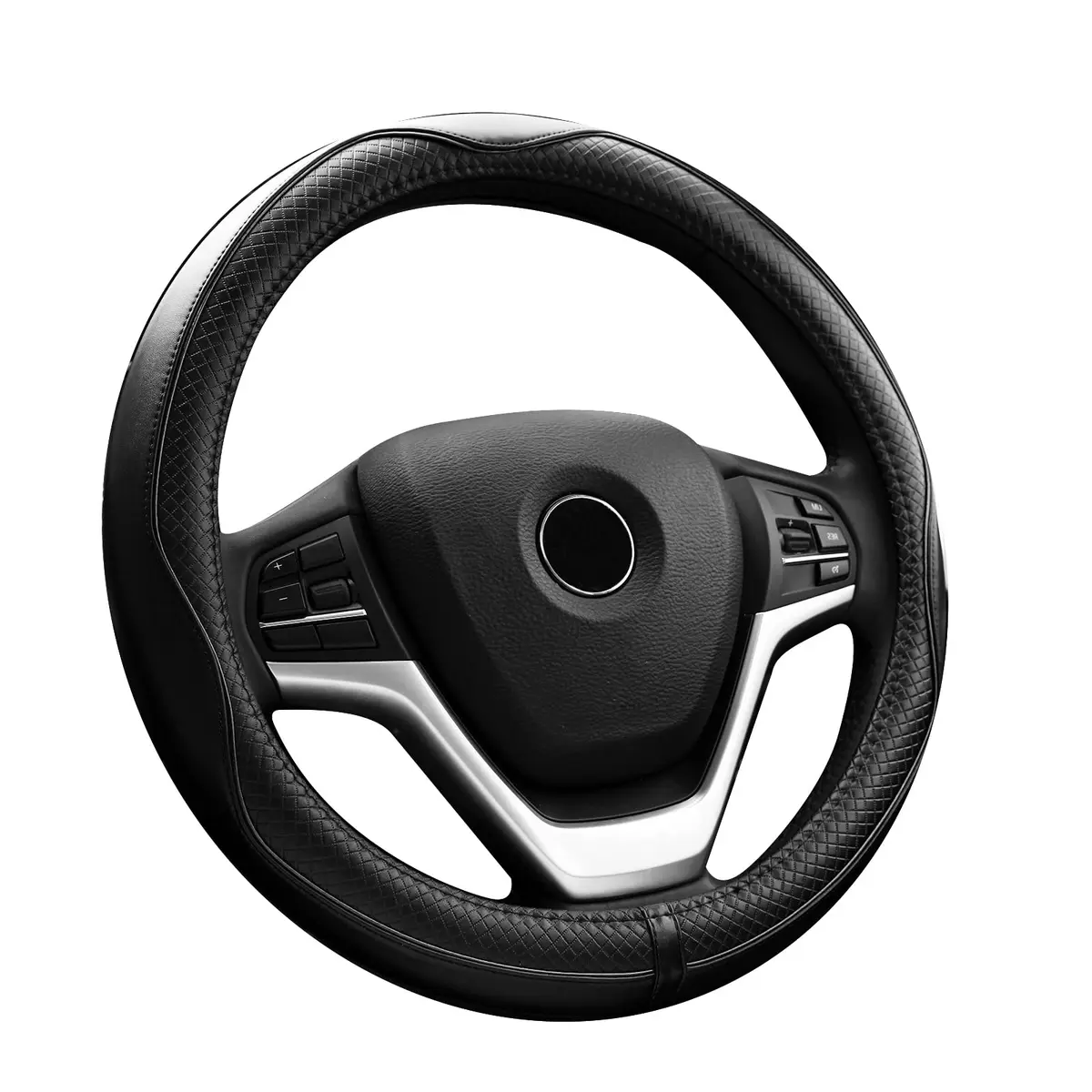 Valleycomfy Genuine Leather Steering Wheel Cover 15.75 inch | Heavy Duty, Soft & Safe - main product image