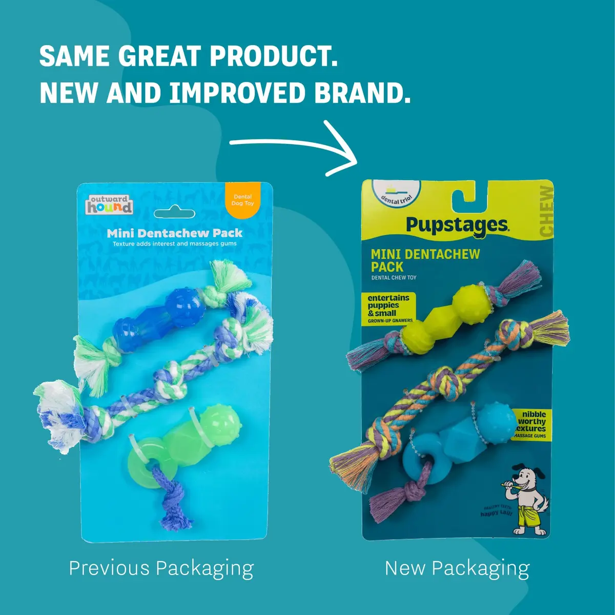Pupstages Mini Dentachew Dental Dog Chew Toys, 5-8" | Supports Healthy Gums & Teething (110 characters) - view 7