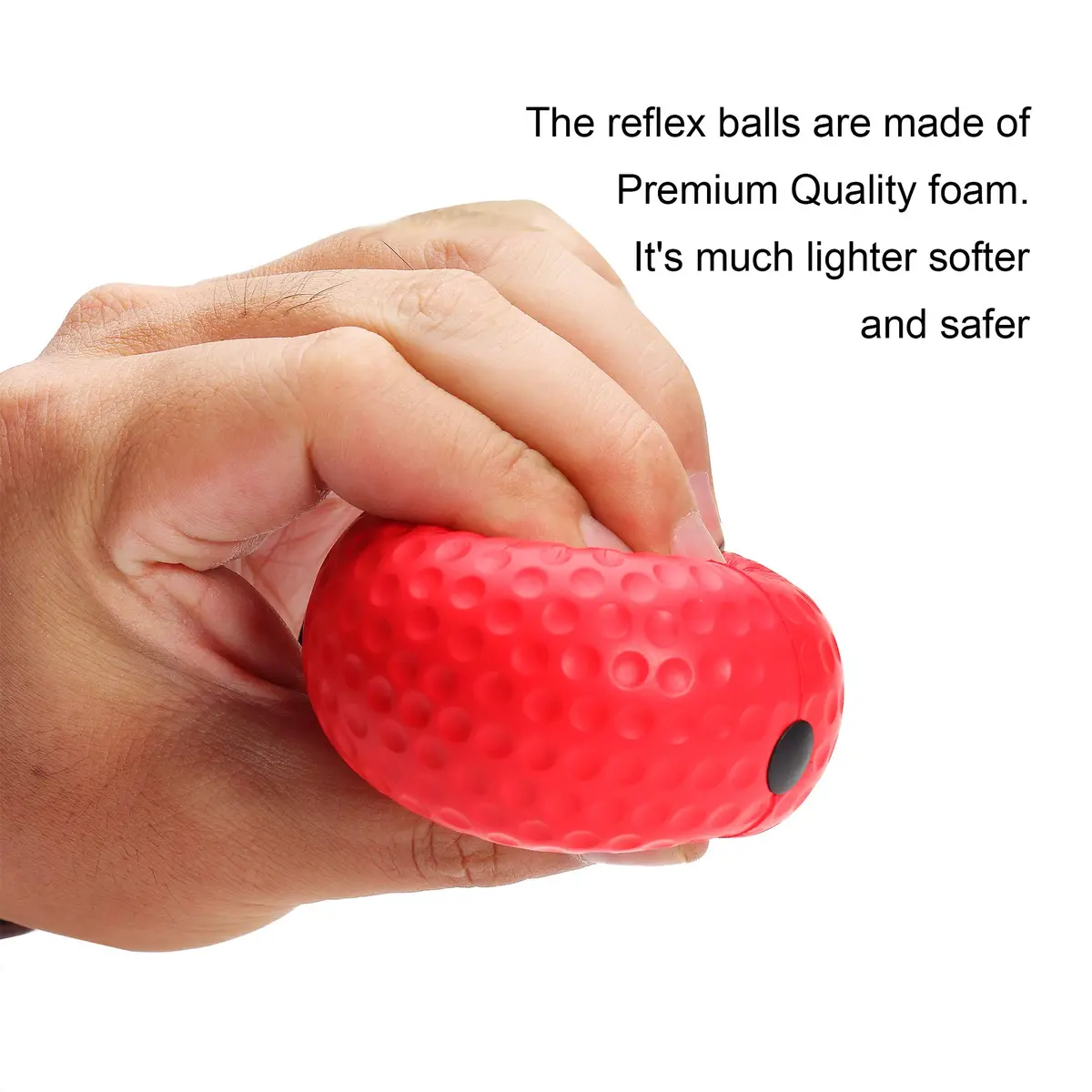 TOCO FREIDO Double End Punching Ball & Reflex Ball Set - 0.65 kg (1.43 lb) - Black/Red/Silver | Train Reaction, Agility, Speed - view 4