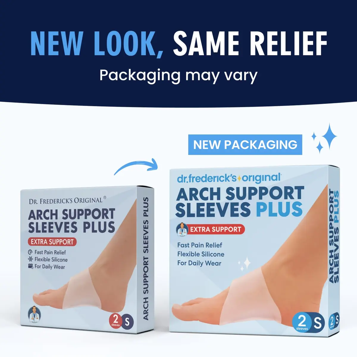 Dr. Frederick's Original Arch Support Sleeves Plus, S/M, 2 ct | Targeted Plantar Fasciitis Relief for All-Day Comfort - view 8