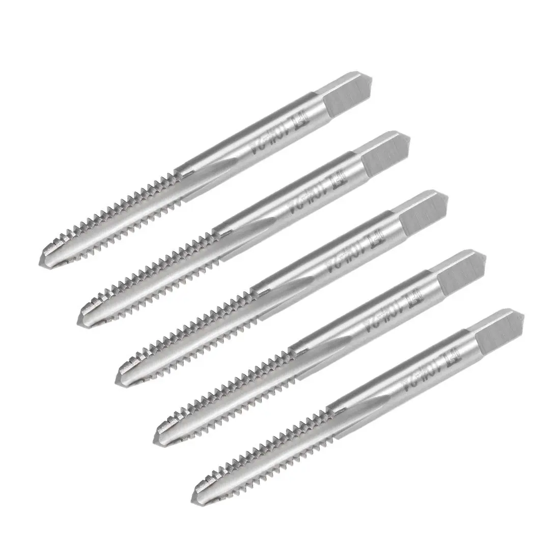 uxcell Machine Tap #10-24 UNC Thread 2B Class 3 Flutes High Speed Steel Screw Threading Tap Tapping Tool 5pcs | Rapid Chip Removal & Durable Steel - main product image