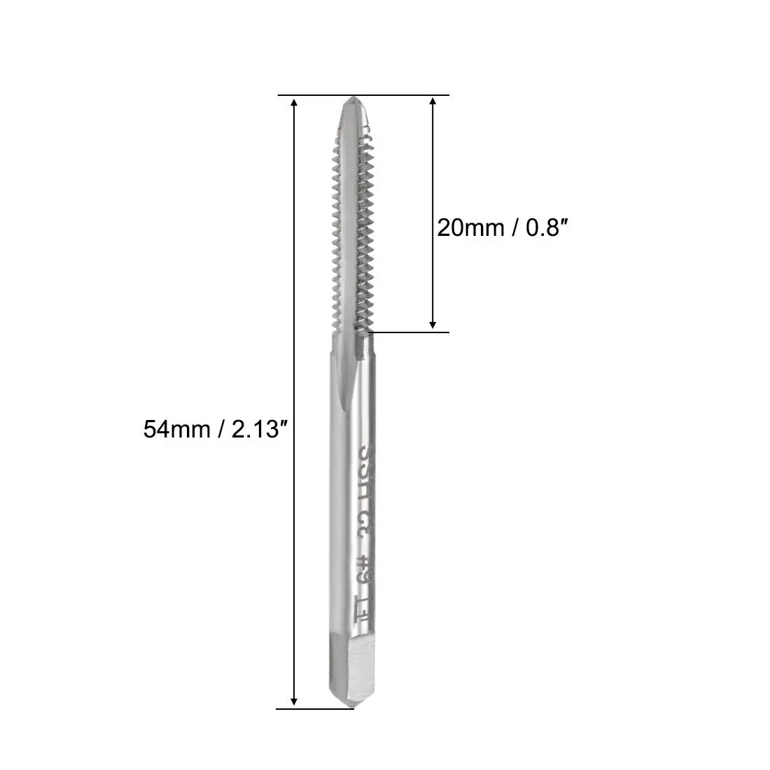 uxcell Machine Tap #6-32 UNC Thread 2B Class 3 Flutes High Speed Steel Screw Threading Tap 5pcs | Precision Machining Tool for India - view 2