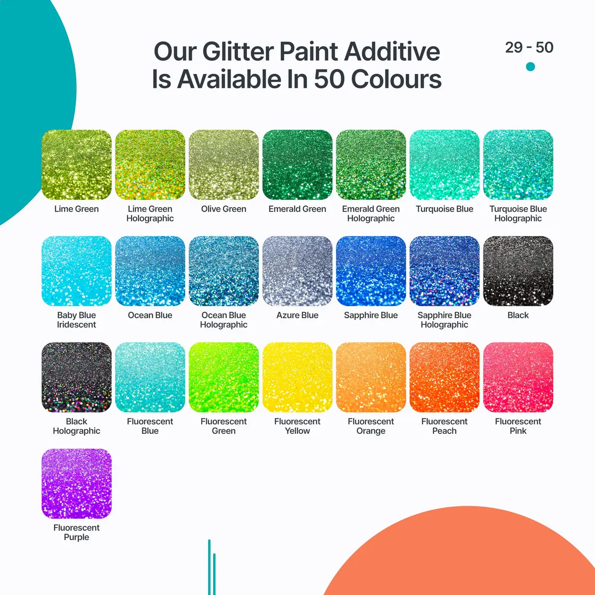 v1rtus Silver Holographic Glitter Paint Additive 200g | Sparkle Wall & Craft Decor - view 6