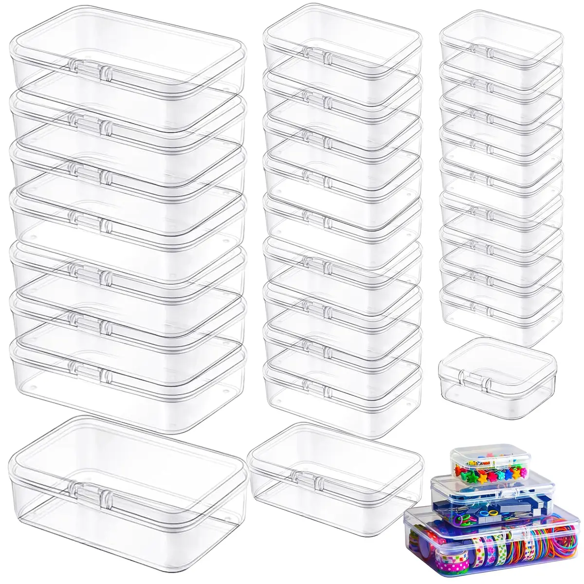 LJY 28 Plastic Storage Boxes | 3 Sizes for Beads, Crafts & Organization - main product image