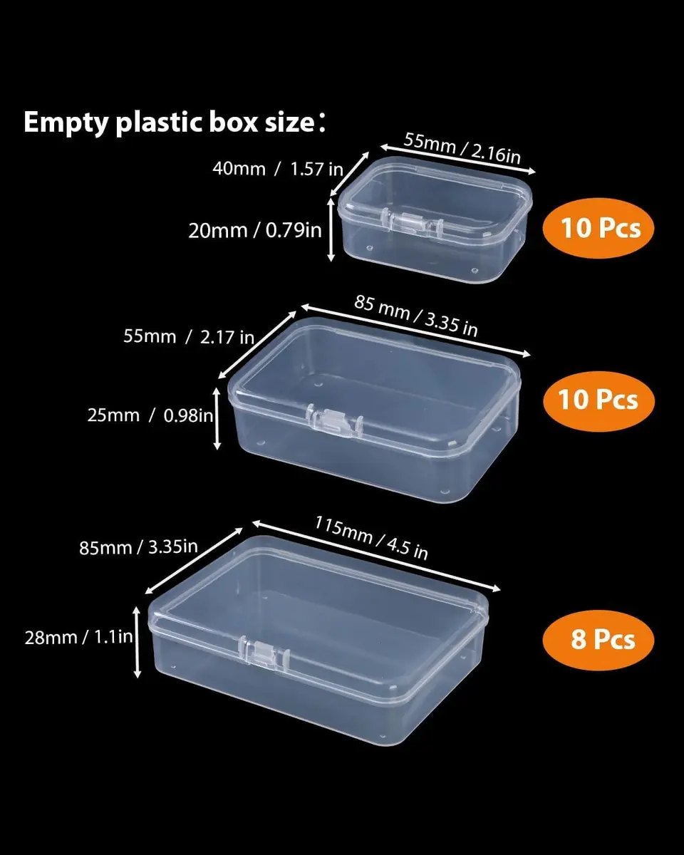 LJY 28 Plastic Storage Boxes | 3 Sizes for Beads, Crafts & Organization - view 3
