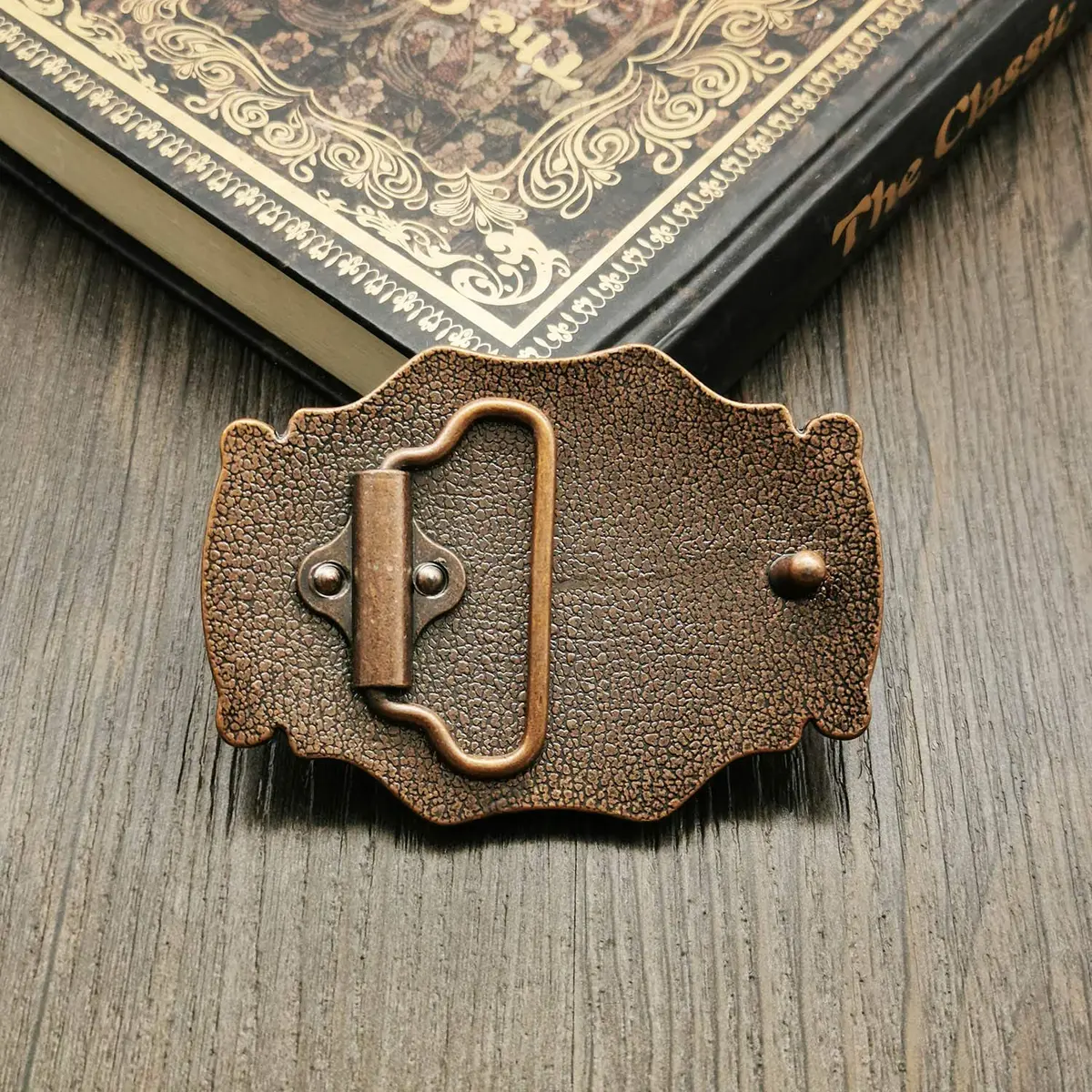 QUKE Rose Gold Long Horn Bull Rodeo Western Cowboy Belt Buckle for Men | 8.5cm (3.3in) - view 5